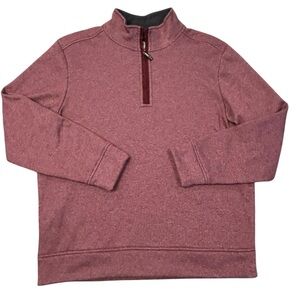 Tommy Bahama Men's‎ Quarter-Zip Soft Fleece Lined Pullover Sweater Maroon M